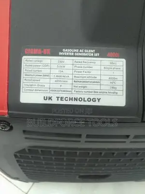 Cigma Uk 400i 4.0kva Super Silent Inverter Generator