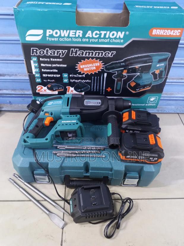 Rotary Hammer Power Action Cordless 20v Batteries - main view