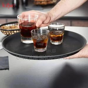 Round Non-Slip Rubber Serving Tray - thumbnail 2