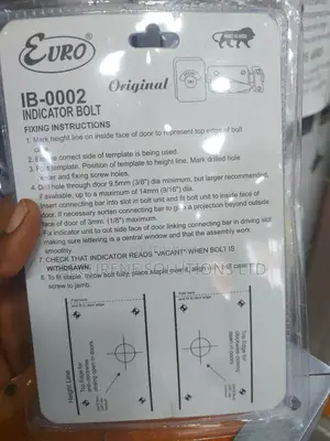 Euro Brand Toilet Indicator Bolt