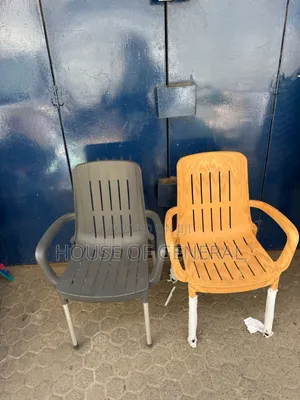 Good Quality Acme Plastic Chair With Metal Tubing. Strong and Durable
