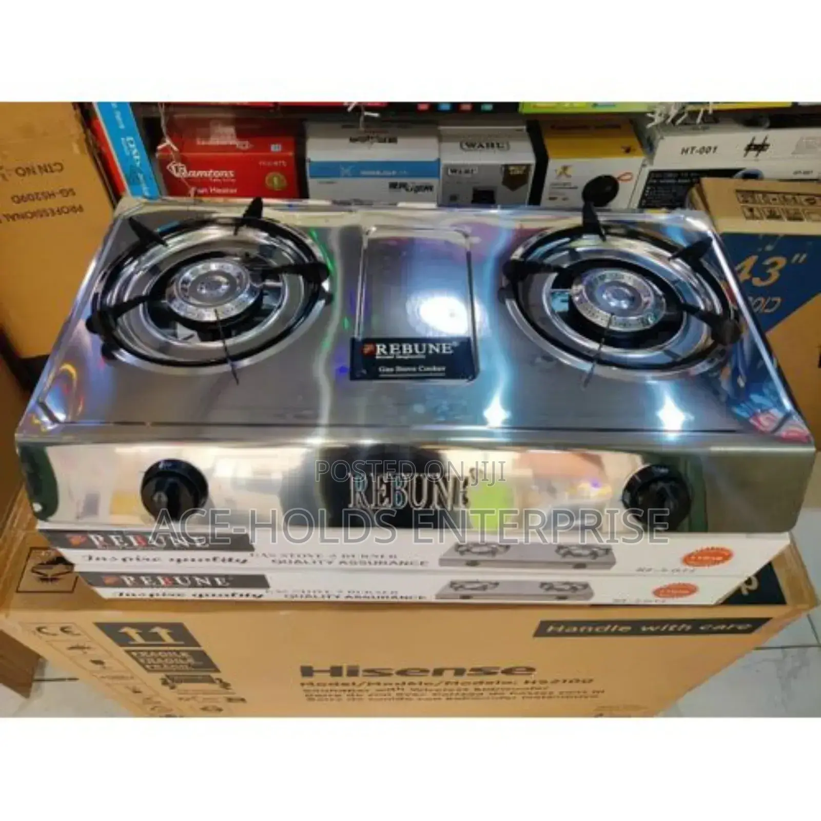 Rebune Table Top 2 Gas Stainless Burner