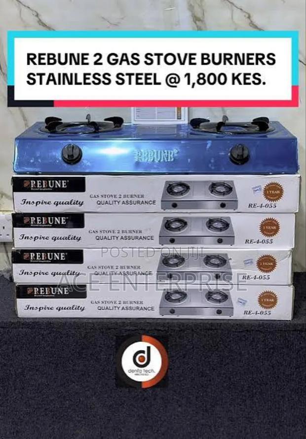 Rebune Table Top 2 Gas Stainless Burner - thumbnail 3