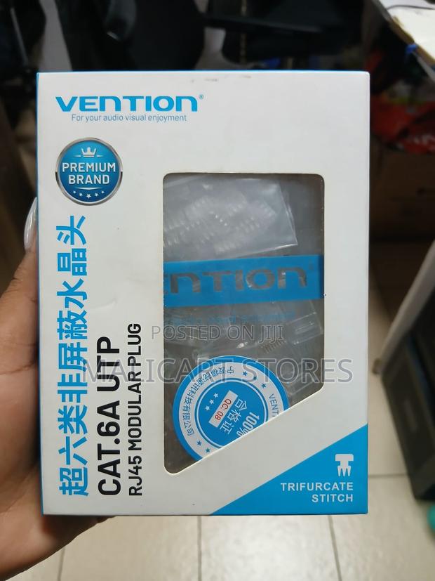 Vention Cat.6a Utp Rj45 Modular Plug Transparent 100 Pack