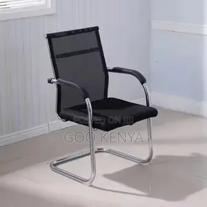 Office Chair; Black Mesh Office Chair With Rear Handle