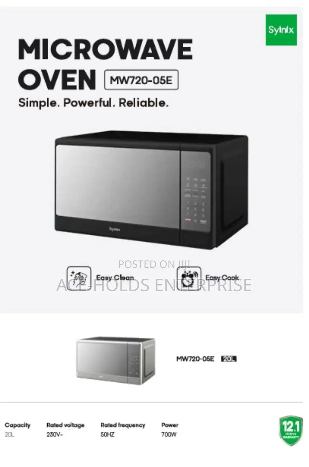 Synix 20 Litres Digital Microwave Oven With Grill