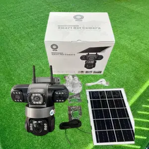 V380 Pro 4g Solar CCTV Camera With 4 Lens, Ip66 Waterproof Protection