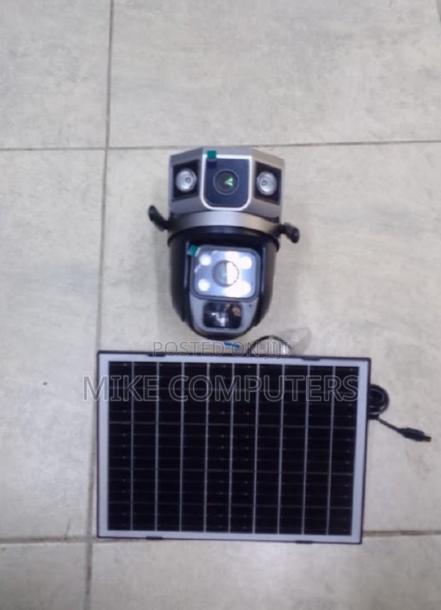 V380 Solar 4g Dual CCTV Camera Solar Powered -- Rechargeable Battery