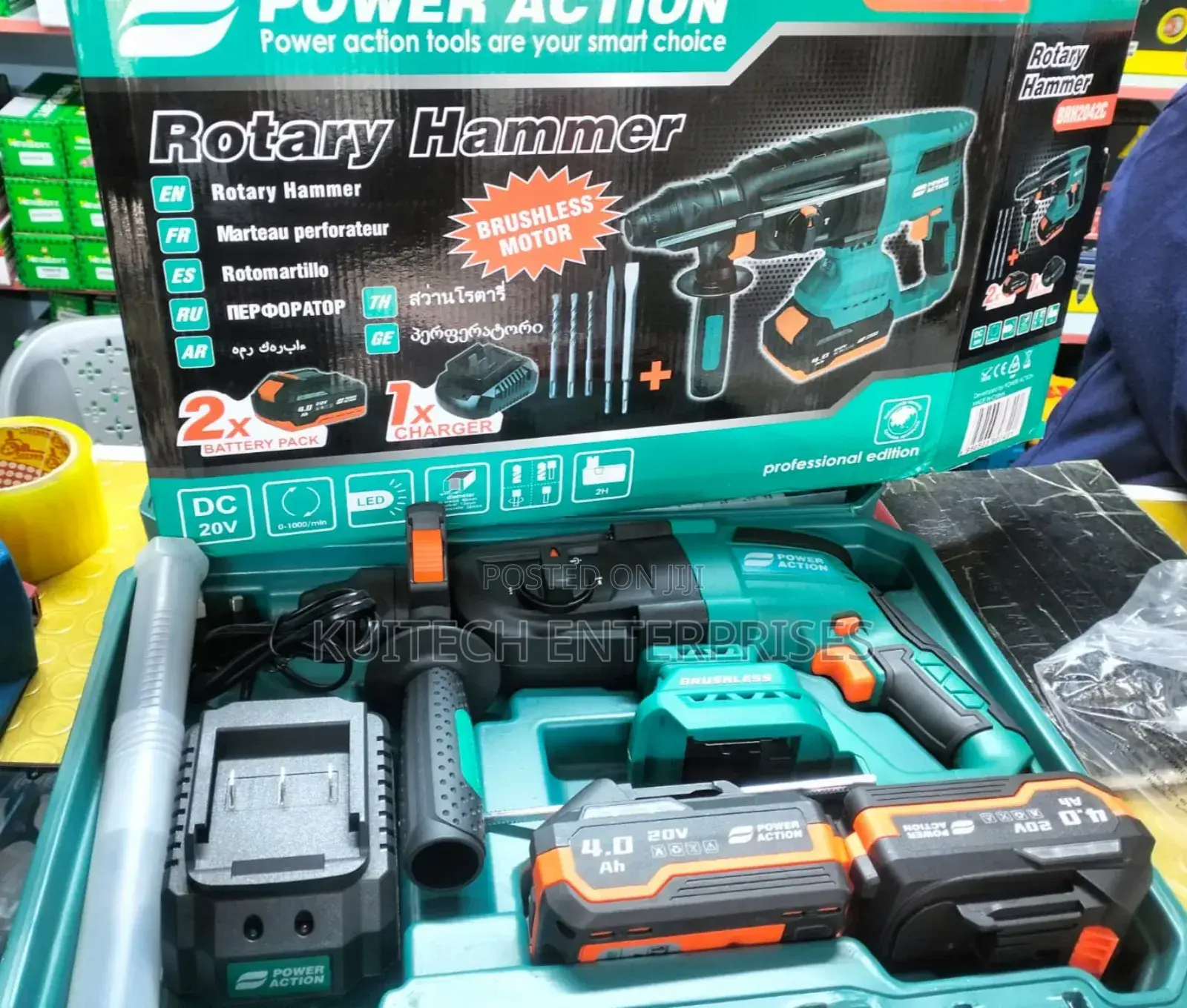 20v Cordless Rotary Hammer/ Electric Power Action Rotary Hammer 20v