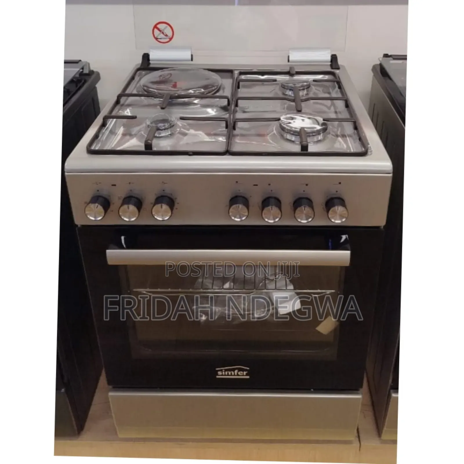 60*60 Von Simfer 3+1 Standing Cooker With Gas Sensor and Food Warmer