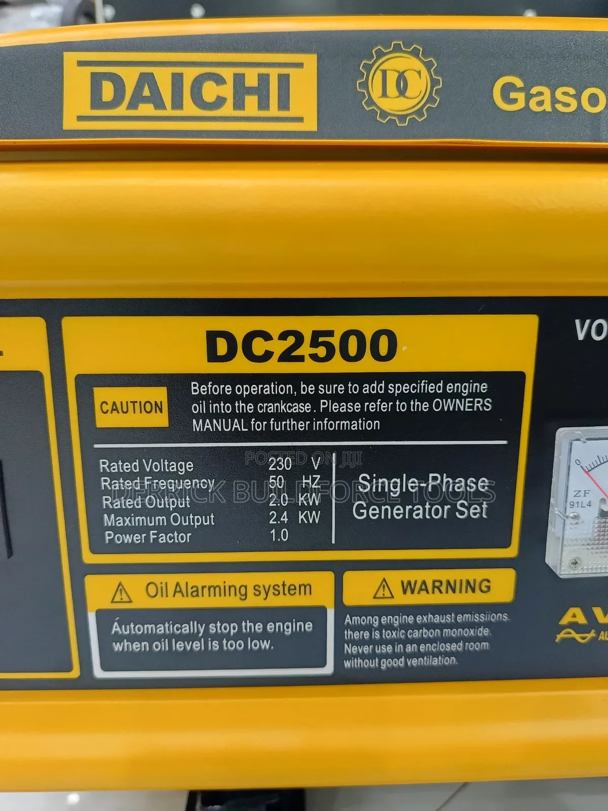 Daichi Dc 2500 3kva Keystart Gasoline Generator