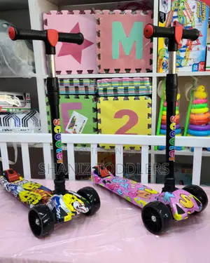 Scooter Graffiti 3-Wheel Scooter With Adjustable Height Led Wheels