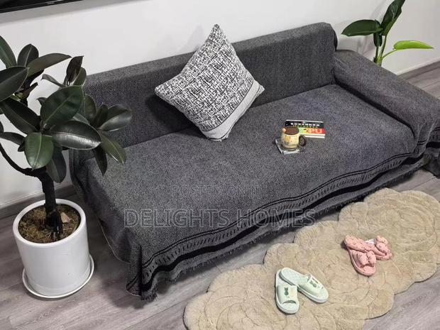 Reversible Chenille Cotton Sofa Covers - thumbnail 5