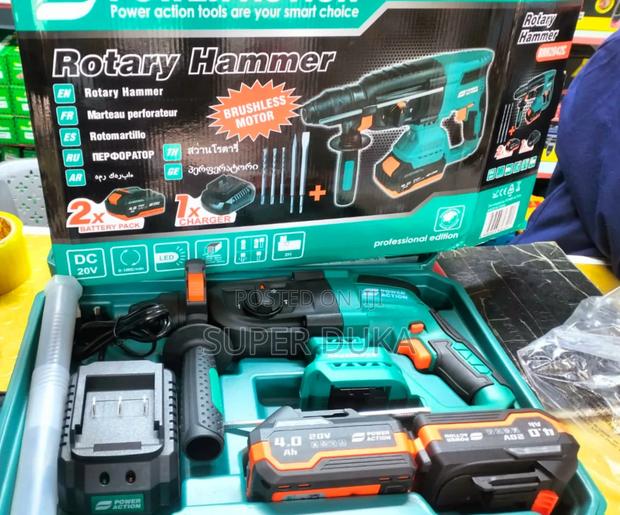 Power Action Cordless Rotary Hammer
20volts 
2 PCS Battery.