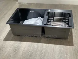 Modern Black Double-Bowl Sink