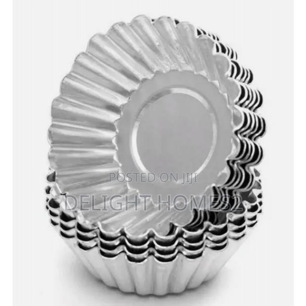 Reusable Stainless Steel Cupcake Egg Tart Mold_esj