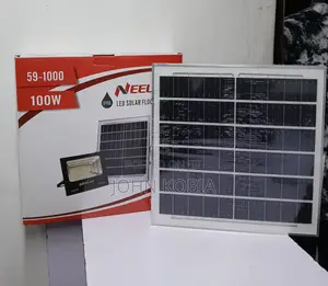 Neelux 100w Led Solar Floodlight With Panel – Outdoor Security Light