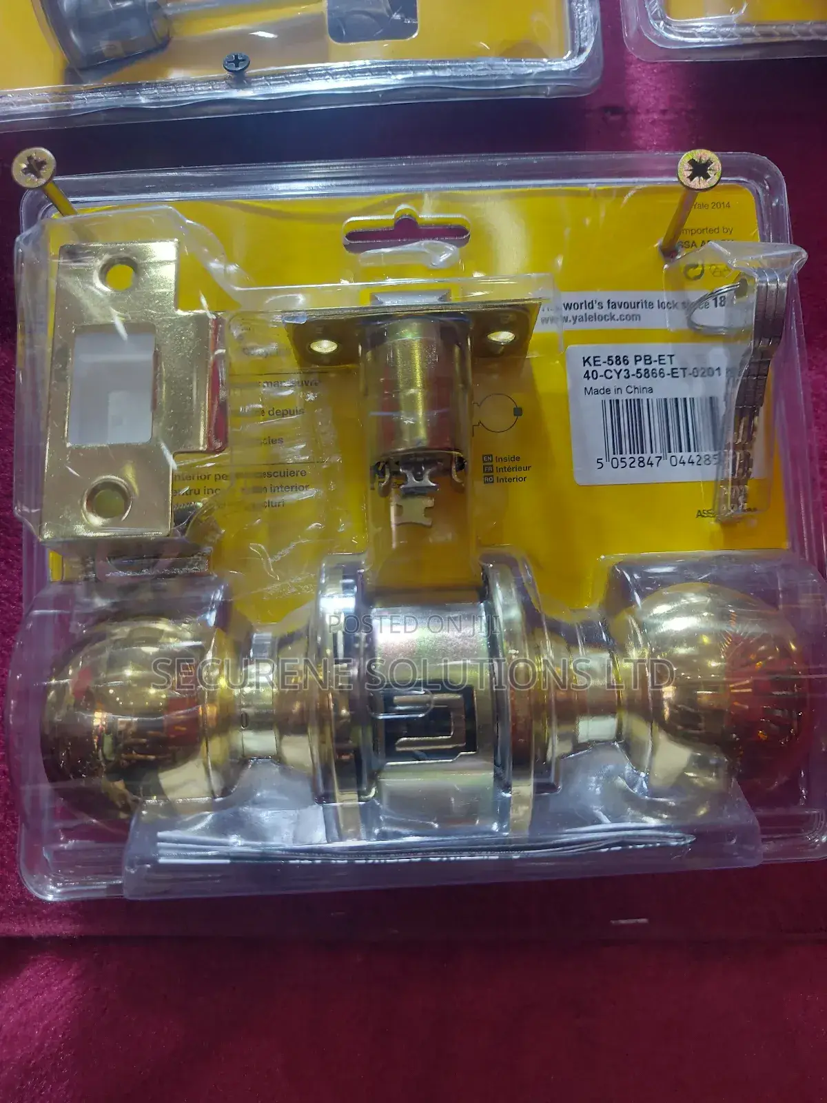 Round Cylindrical Knobset Ke 586 Pb-Et