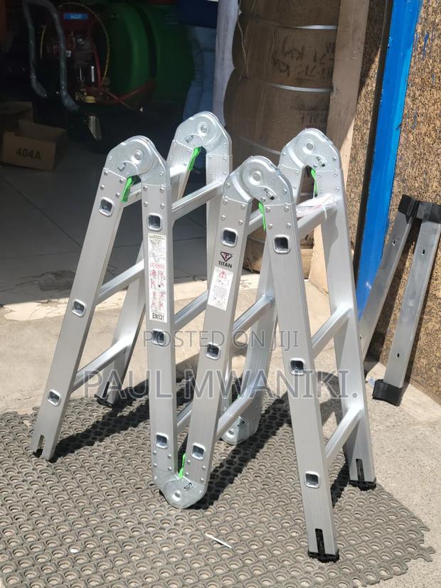 Foldable Aluminum Ladders 3*4 - thumbnail 3