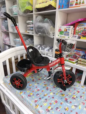 Baby Tricycle With Push Handle 3-Wheel Toddler Trike