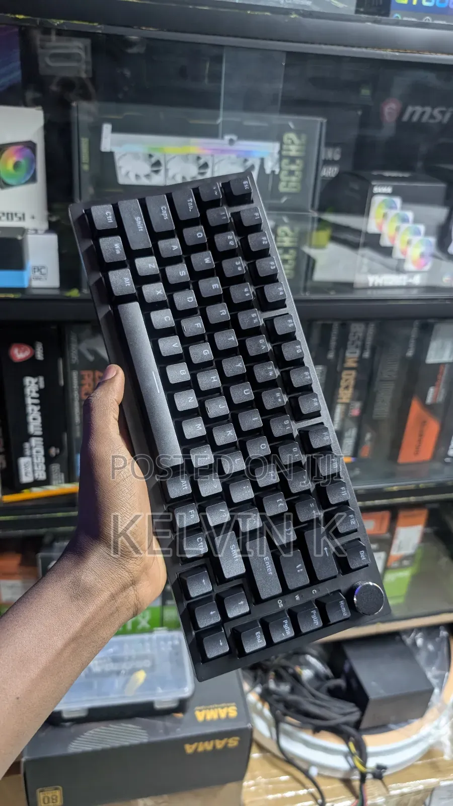 Ajazz Ak820 Black Hotswap Wired Type C Mechanical Keyboard