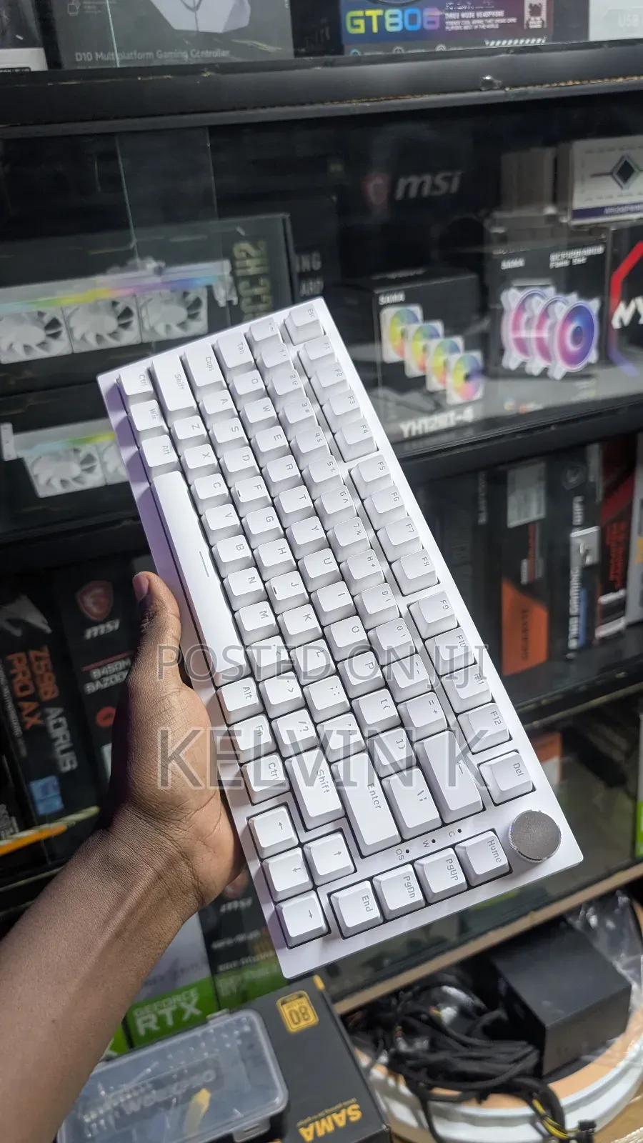 Ajazz Ak820 White Hotswap Wired Type C Mechanical Gaming Keyboard