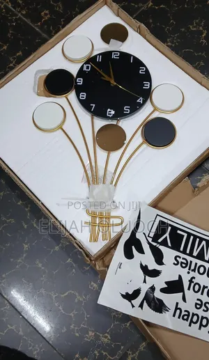 Geometric Shaped Wall Clock Home Decor
