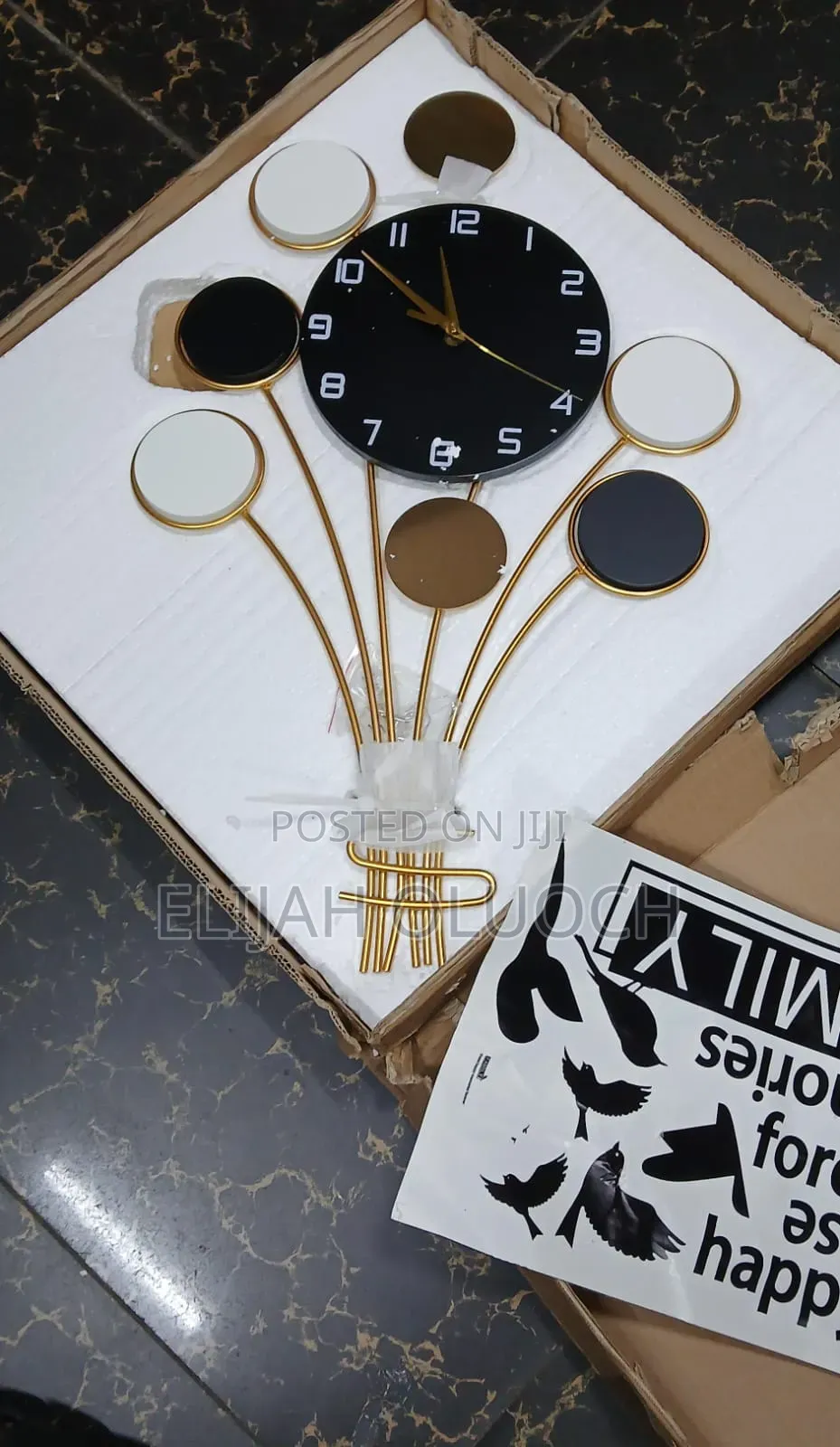 Geometric Shaped Wall Clock Home Decor