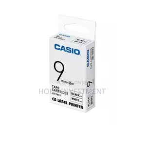Xr-9we1 Label Tape Cassette 9mm Casio Black on White