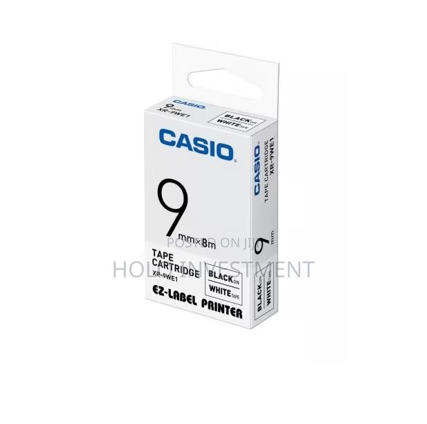 Xr-9we1 Label Tape Cassette 9mm Casio Black on White