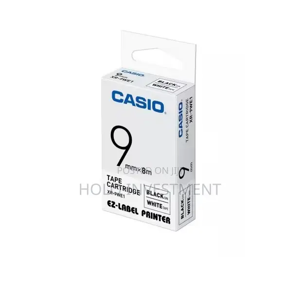 Xr-9we1 Label Tape Cassette 9mm Casio Black on White