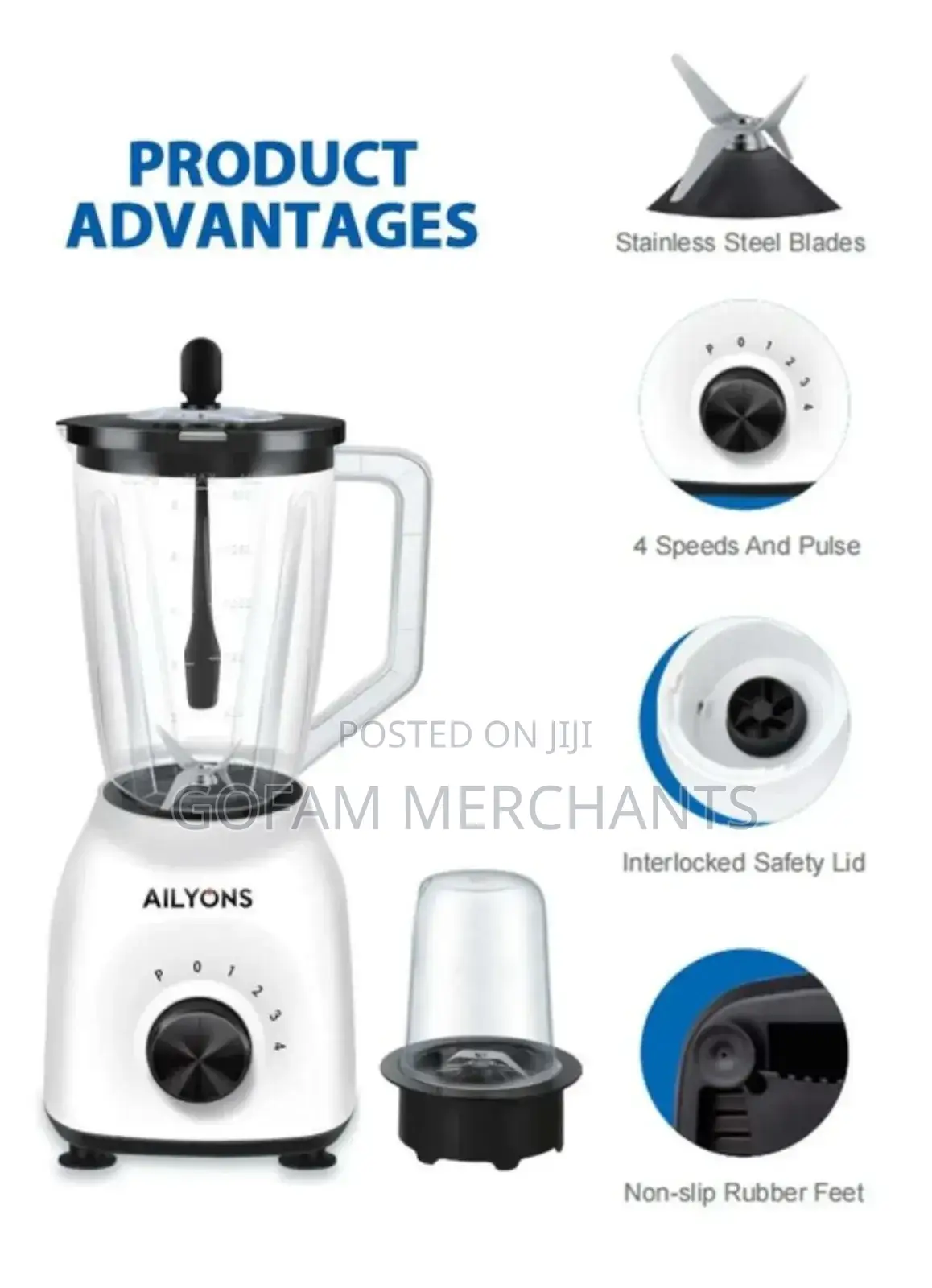 Ailyons Tyb-201 Blender Grinder - 1.5l, 350w.