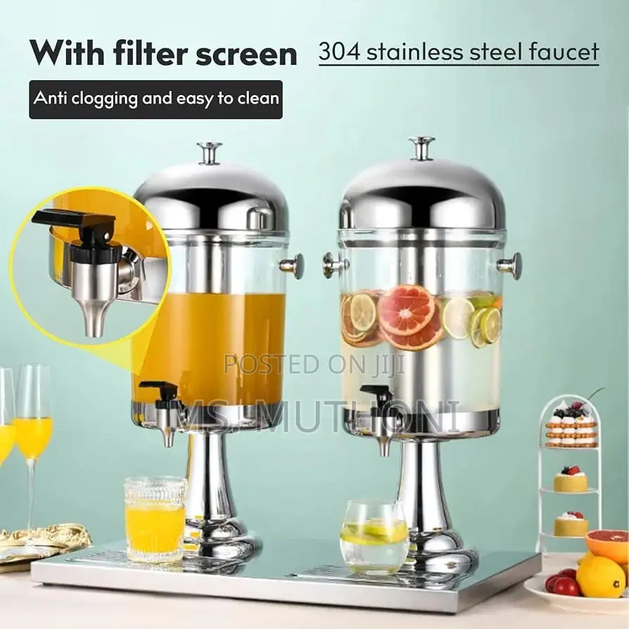 16 L Hosting/ Serving Double Glass Juice Dispensers