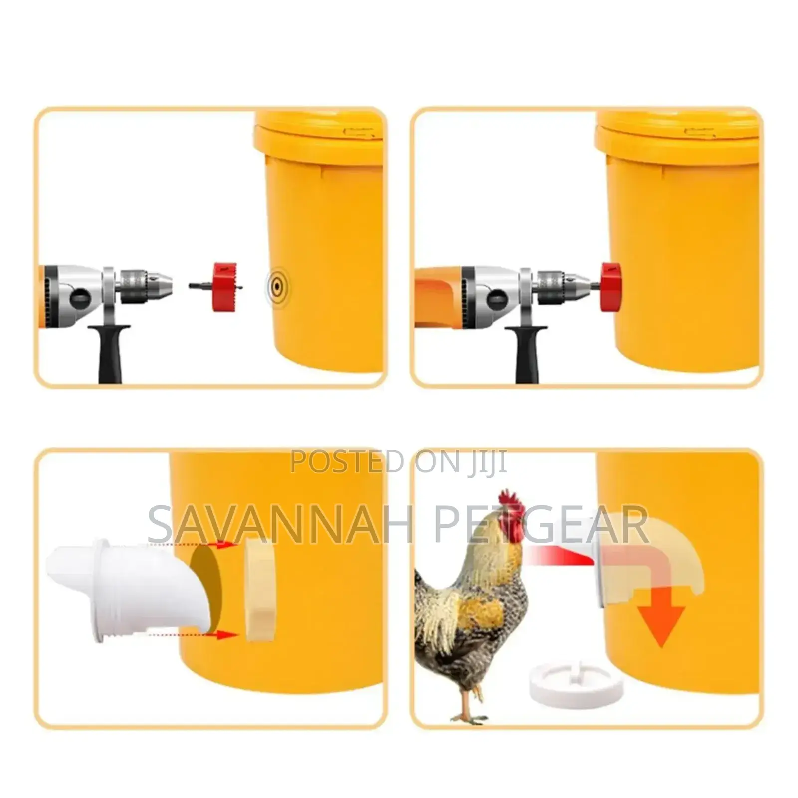 Diy Chicken Feeder for Outdoors (Waterproof) No Waste - 20 Pieces