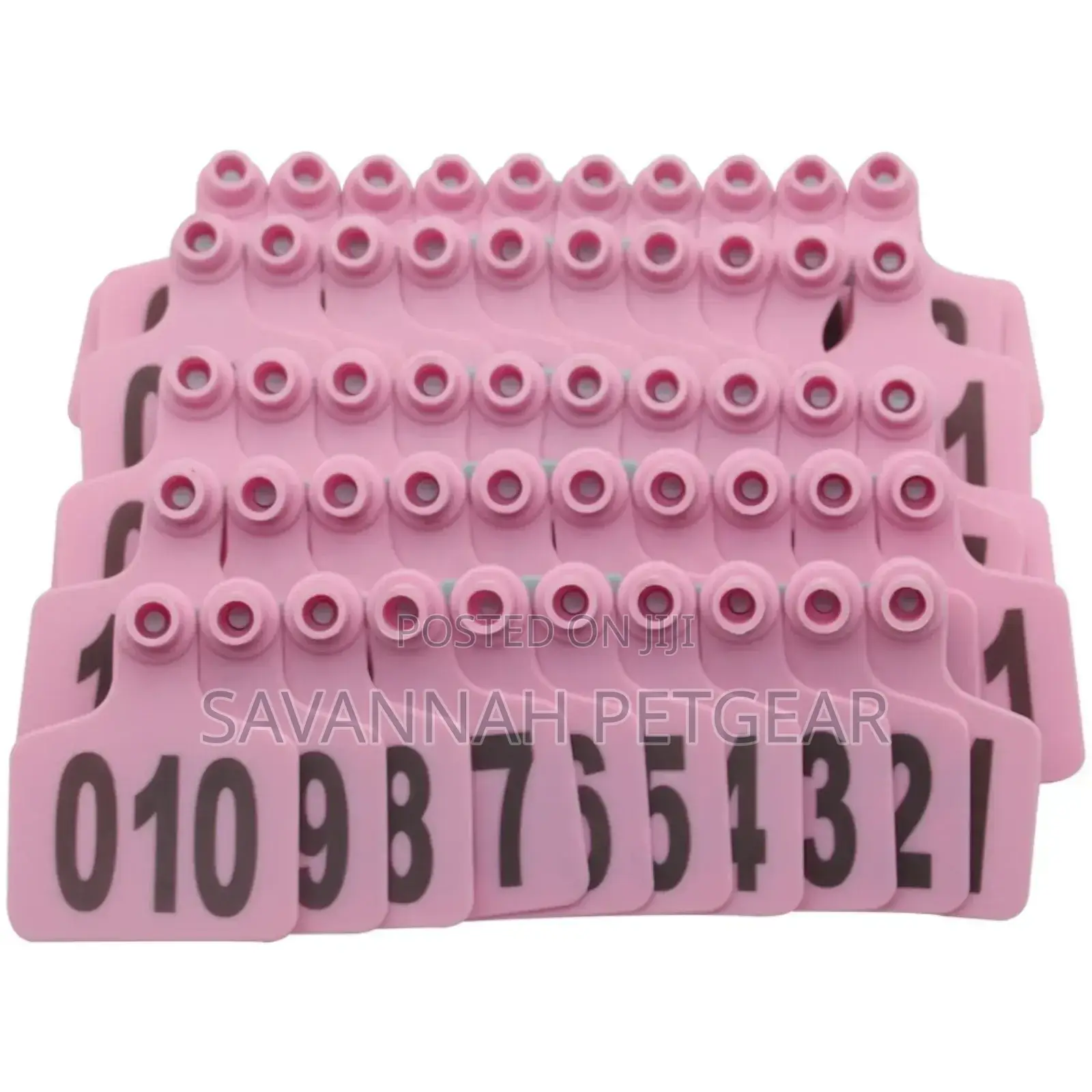 Customized Numbered Animal Ear Tag (Pink Color) Livestock,Goat, Pigs