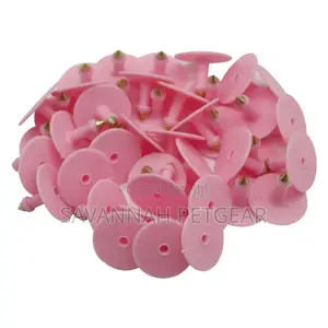 Customized Numbered Animal Ear Tag (Pink Color) Livestock,Goat, Pigs