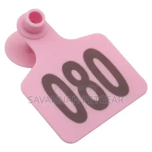 Customized Numbered Animal Ear Tag (Pink Color) Livestock,Goat, Pigs