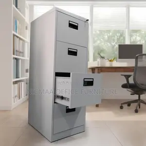 Secure and Spacious 4-Drawers Metallic Filling Cabinet