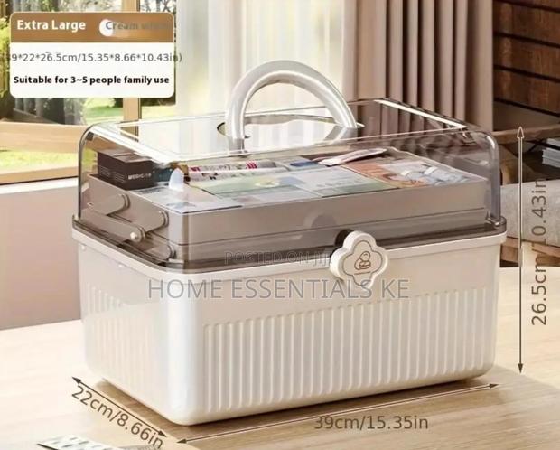 3 Layered Portable Medicine Storage Box - thumbnail 2