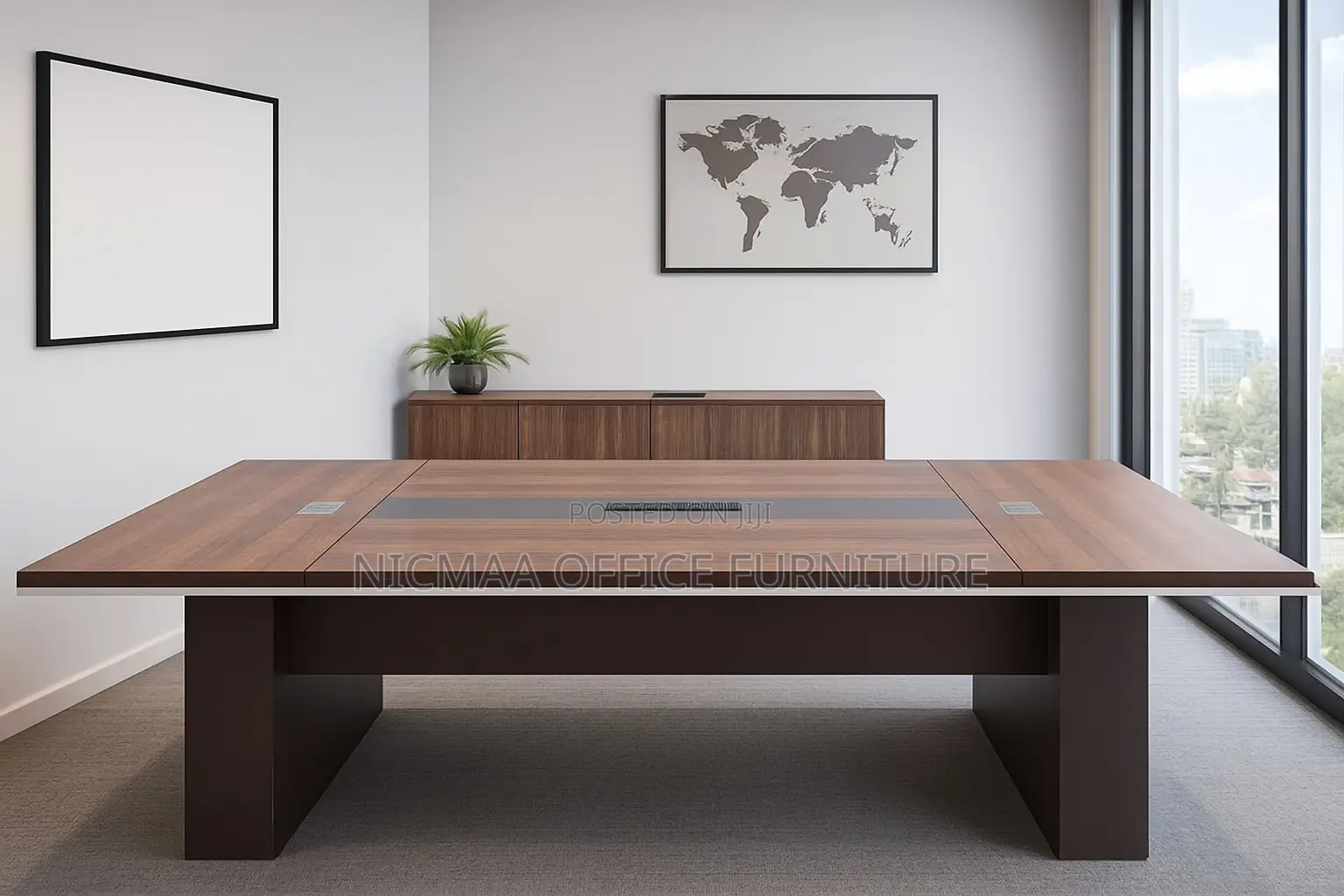 3m Modern Design With Integrated Cable Management Boardroom Table