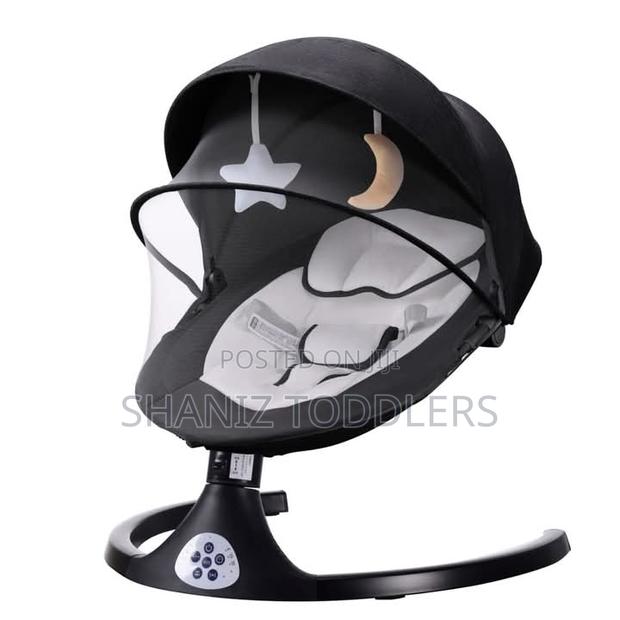 Smart Electric Baby Swing – Remote, Music, Timer Mosquito Net - main view