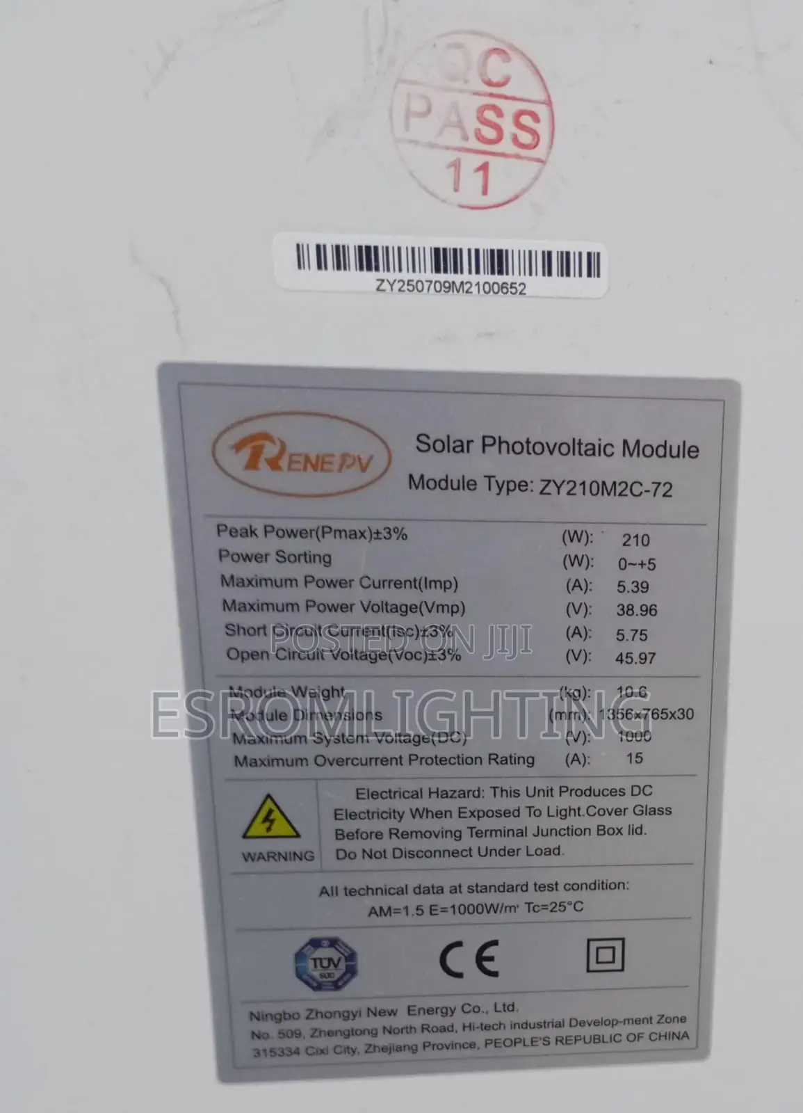 210 Renepv 210 Watts Solar Panels