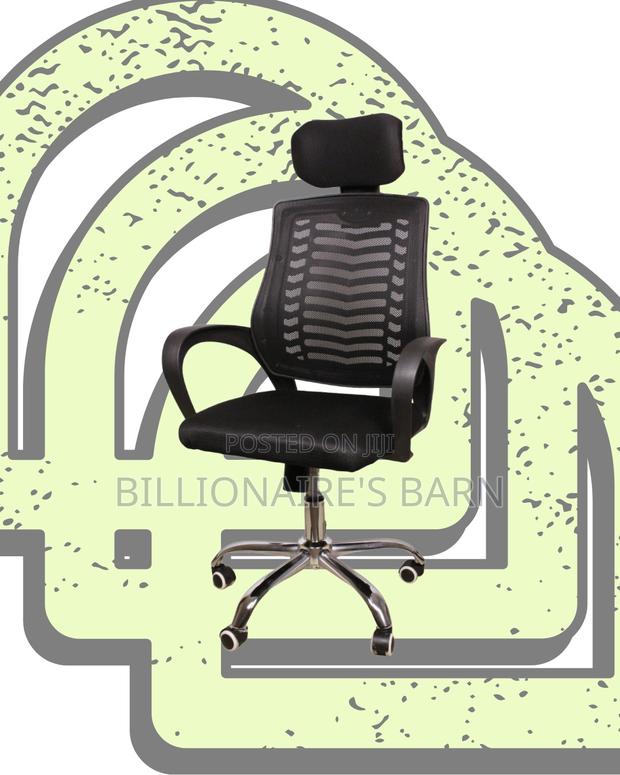 Quiet-Roll Secretarial Mesh Chair | Swivel Base - thumbnail 2