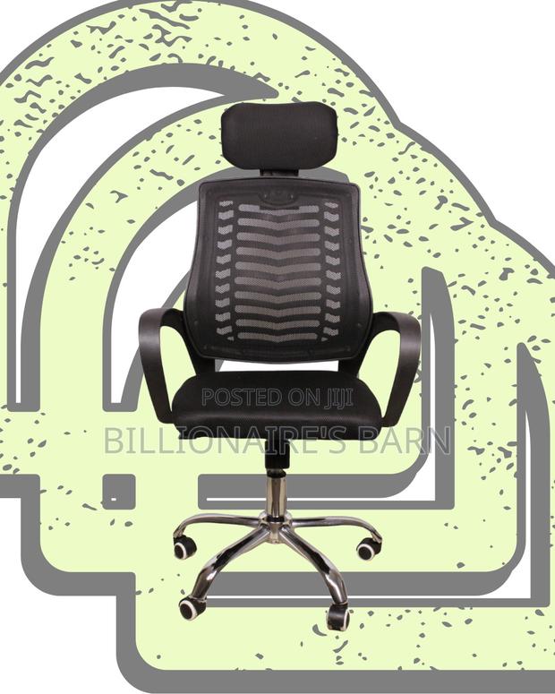 Quiet-Roll Secretarial Mesh Chair | Swivel Base - thumbnail 3