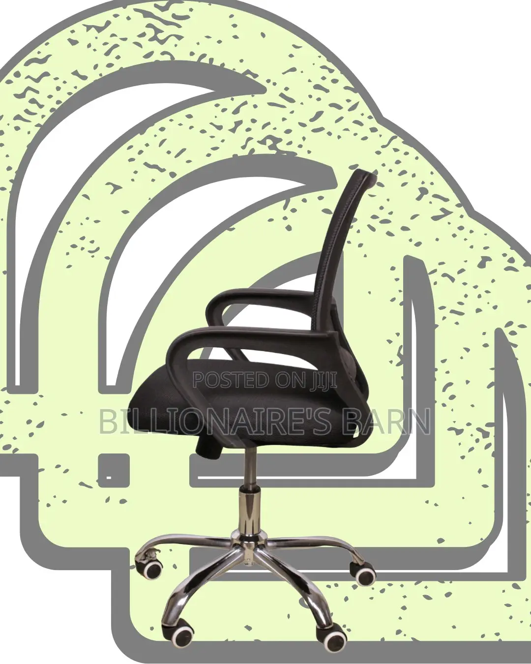 Secretarial Mesh Office Chair | Space-Saving Nylon Castors