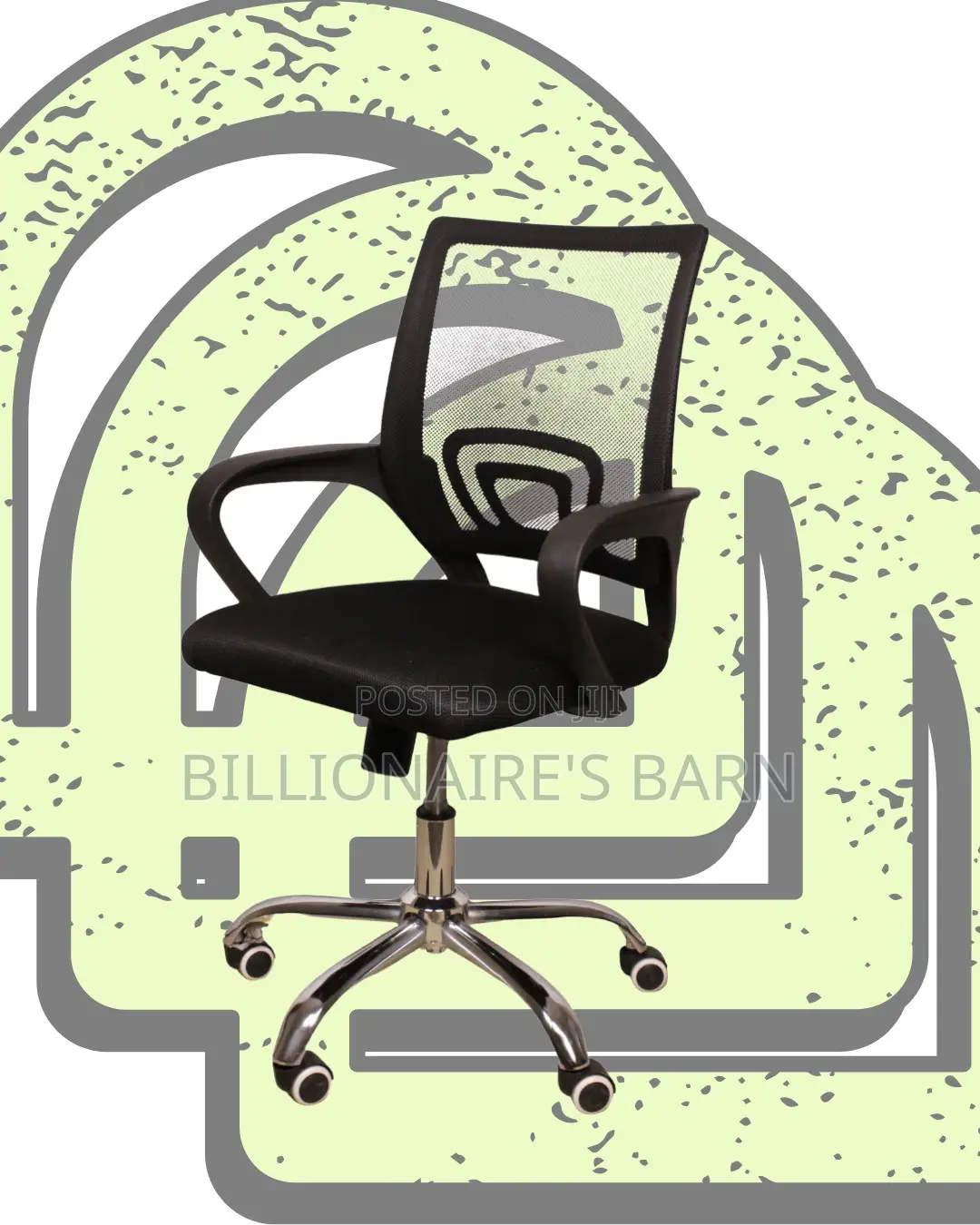 Secretarial Mesh Office Chair | Space-Saving Nylon Castors