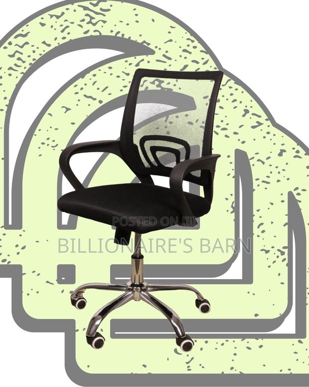 Secretarial Mesh Office Chair | Space-Saving Nylon Castors - thumbnail 2