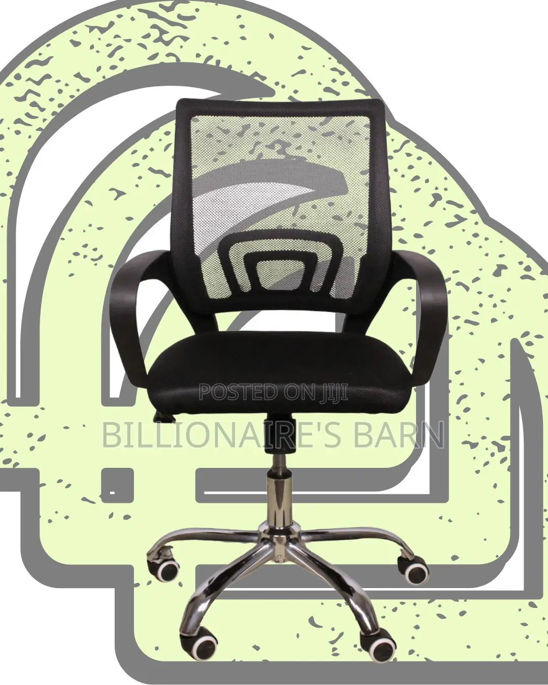 Secretarial Mesh Office Chair | Space-Saving Nylon Castors