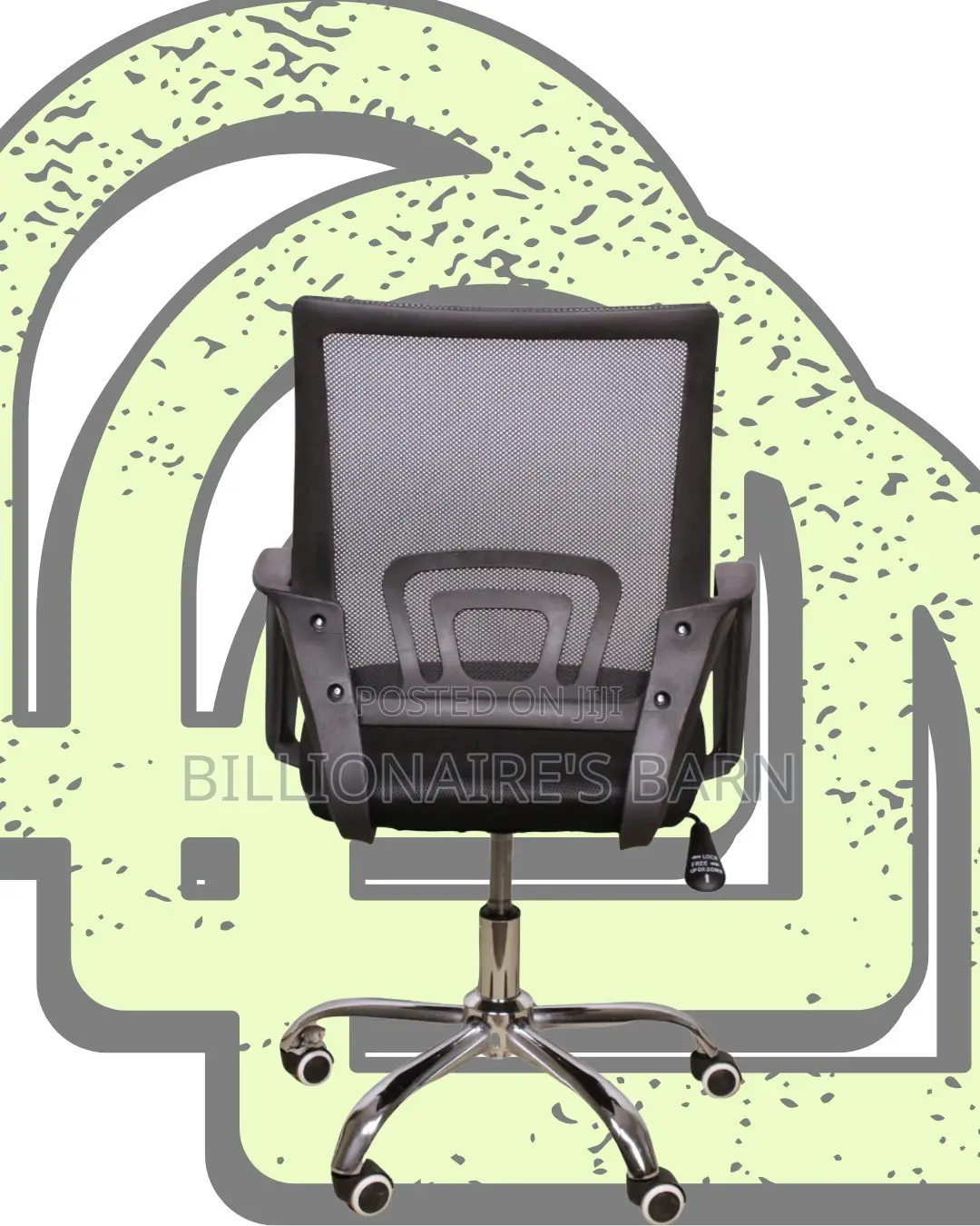 Secretarial Mesh Office Chair | Space-Saving Nylon Castors