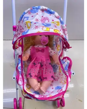 30 Cm Kids Stroller and Doll